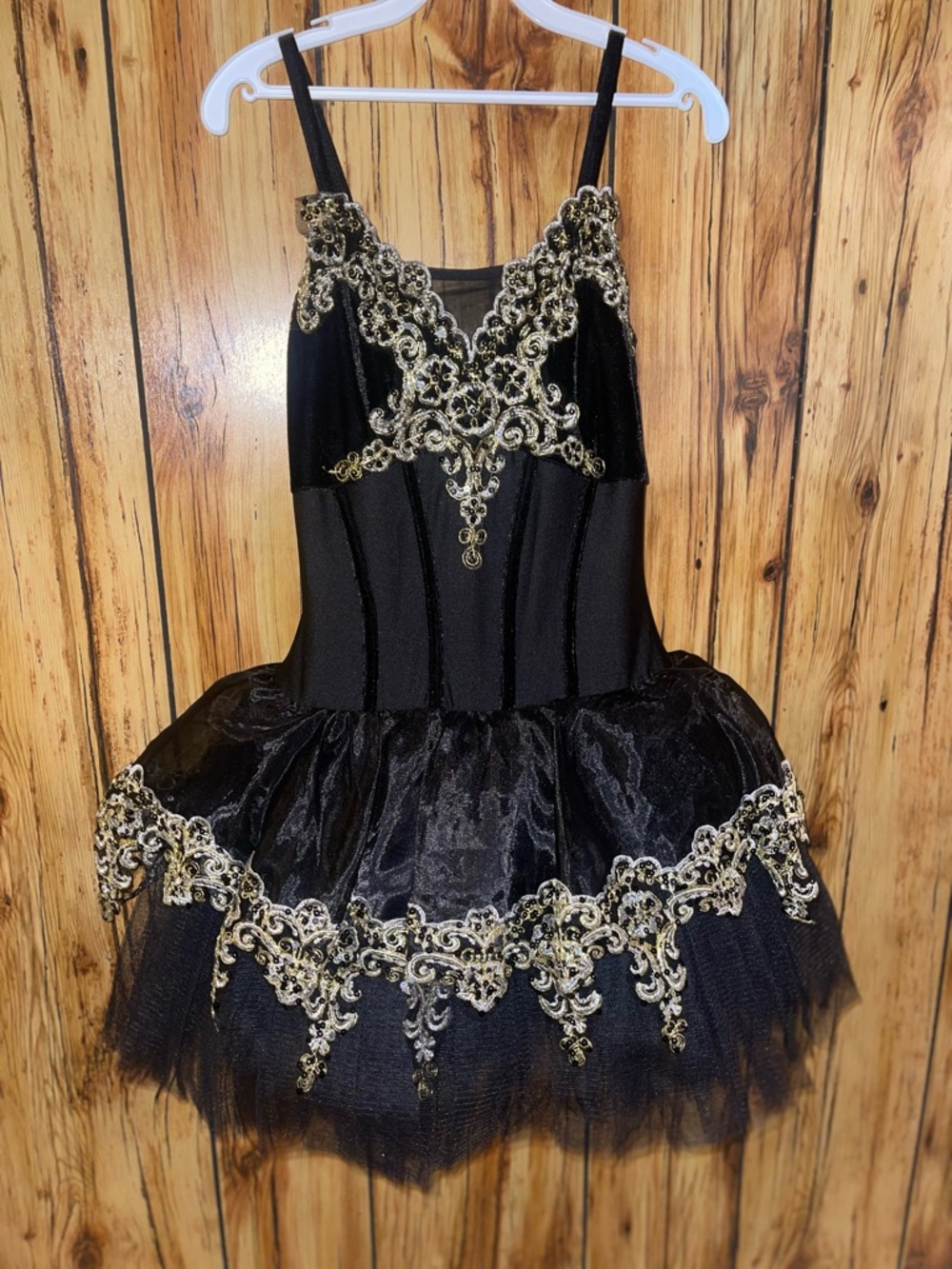 Art Stone Black Gold Classical Ballet Tutu Dance Costume Pointe Competition MA